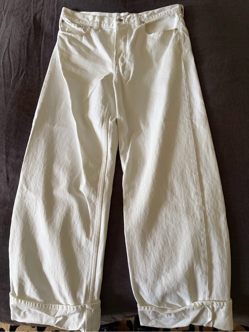 Madewell White Wide-Leg Jeans in excellent condition